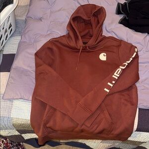 Carhartt Men's Rust Hoodie Sweater